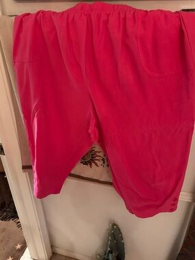 Women’s Bright Pink Casual Pull-On Pants